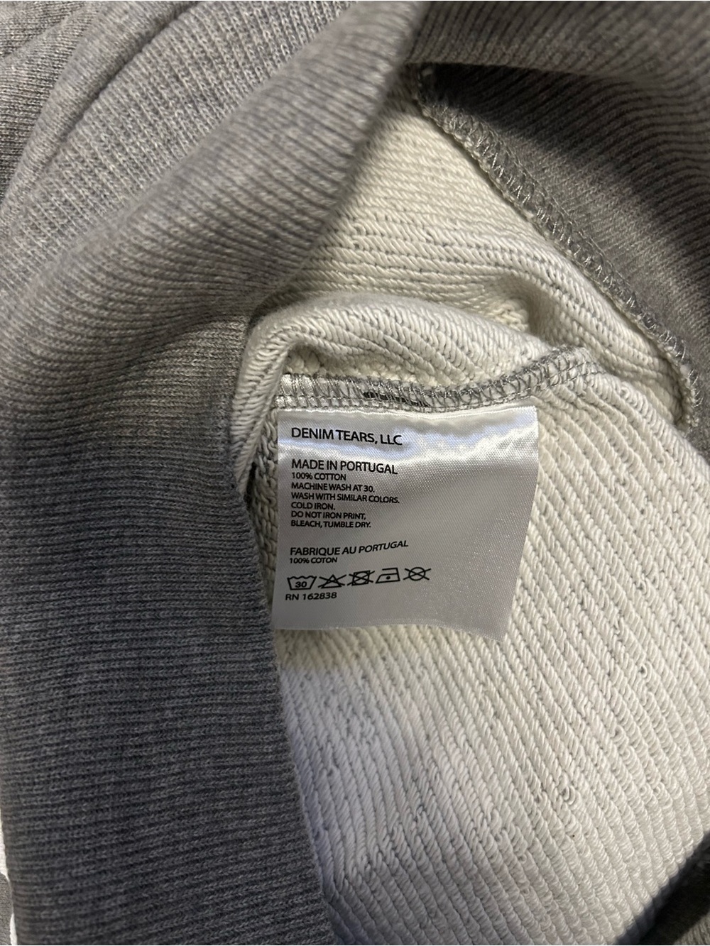 Denim Tears Grey Cotton Wreath Hoodie Brand New - Picture 7 of 7